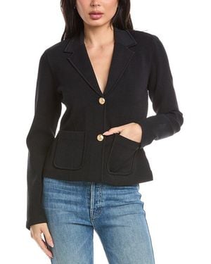 St. John Fitted Knit Jacket - Black