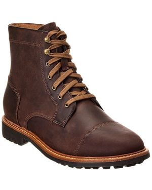 Warfield & Grand Cap Toe Leather Boot - Brown