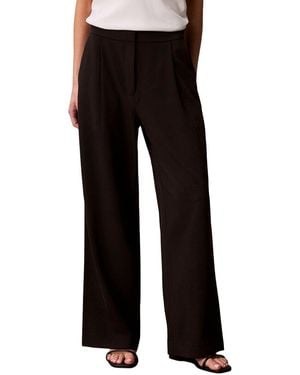 Calvin Klein Soft Twill Pull-On Pant - Black