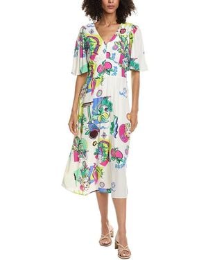 Pom Midi Dress - Blue