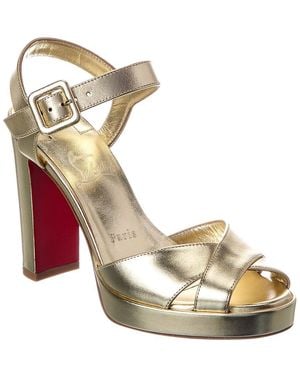 Christian Louboutin Cora 100 Leather Sandal - Metallic