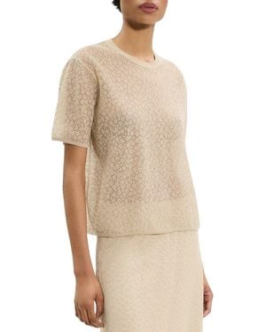 Theory Floral Lace Pullover - Natural