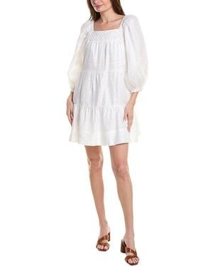 tyler boe Ansley Linen Shift Dress - White