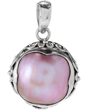 Samuel B. Silver Pearl Pendant - Pink