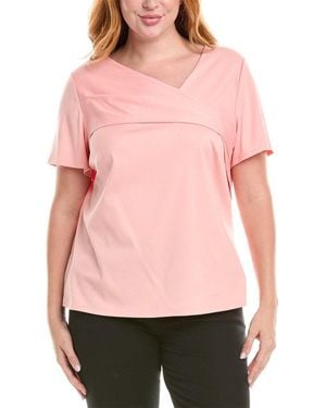 Lafayette 148 New York Plus Twisted Top - Pink