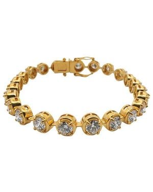 Prince Diamond & Jewelry 14K 6.00 Ct. Tw. Lab-Grown Diamond Bezel Tennis Bracelet - Metallic
