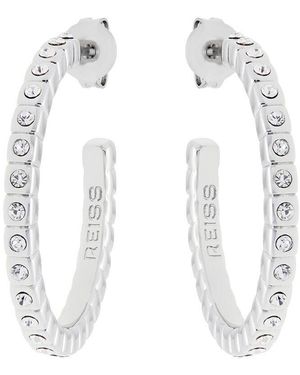 Reiss Sade Soraya Hoop Earrings - White