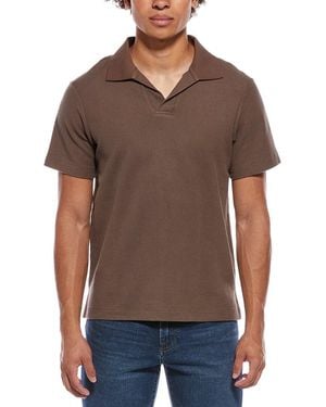 FRAME Jacquard Polo Shirt - Brown