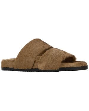 Dolce & Gabbana Leather Slipper - Brown