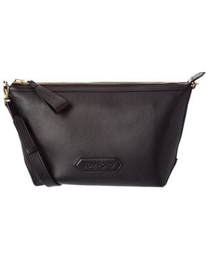 Tom Ford Leather Shoulder Bag - Black
