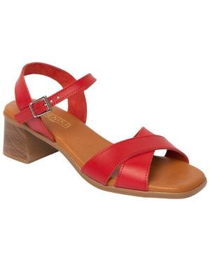 Menina Step Celia Leather Sandal - Red