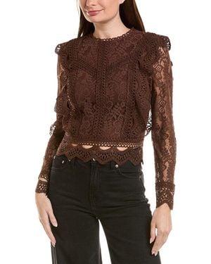 ANNA KAY Amelys Lace Blouse - Brown