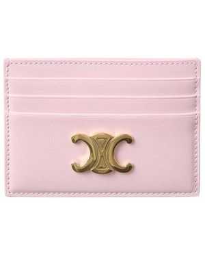Celine Troimphe Leather Card Holder - Pink