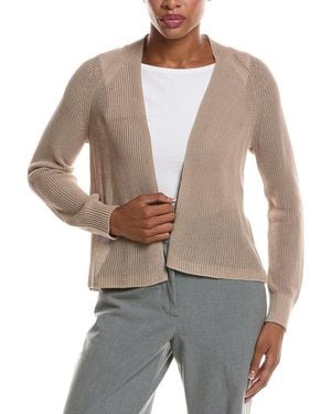 Eileen Fisher Silk-Blend Cardigan - Grey