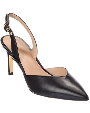 Stuart Weitzman Ryder 75 Leather Slingback Pump - Metallic