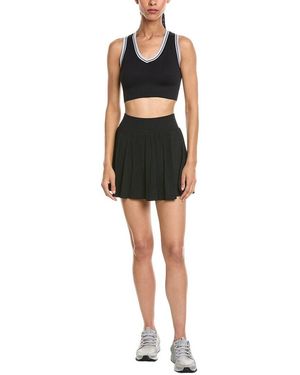 Marion 2Pc 5.5In Contrast Trim Tennis Skirt & Padded Top Set - Black