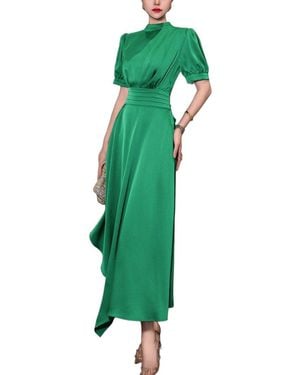 BURRYCO Solid Midi Dress - Green