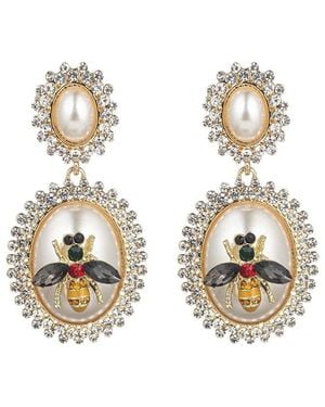 Eye Candy LA Sloan Bee Drop Earrings - Metallic