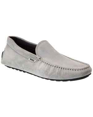BOSS Noel Suede Moccasin - White