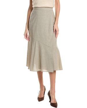 BOSS Vuleran Wool Skirt - Natural