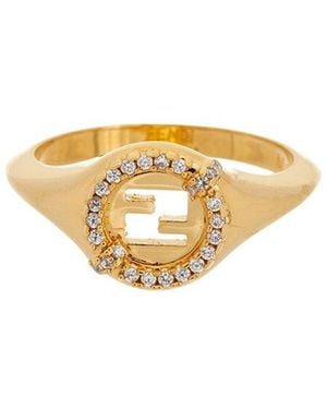 Fendi Ever-Round Metal Ring - White