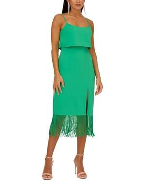 Adrianna Papell Eve Crepe Midi Dress - Green