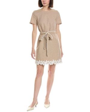 Cece A-Line Linen-Blend Mini Dress - Natural