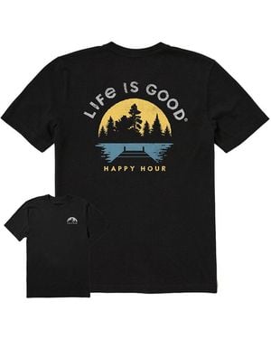 Life Is Good. Crusher T-Shirt - Black