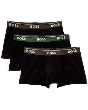 BOSS 3Pk Power Boxer Trunk - Black
