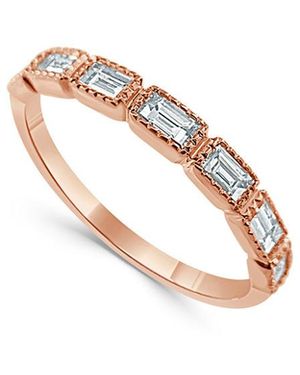Sabrina Designs 14k Rose Gold 0.45 Ct. Tw. Diamond Baguette Ring - White