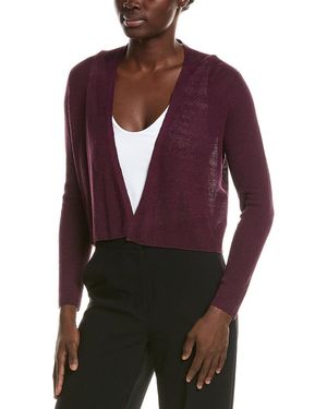 Eileen Fisher Linen-Blend Cardigan - Purple