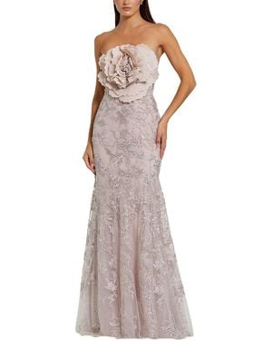 Mac Duggal 3D Flower Maxi Dress - Purple