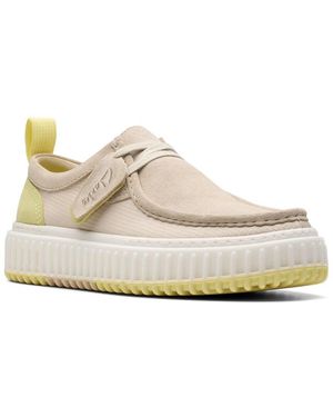 Clarks Torlite Lo Suede Shoe - White