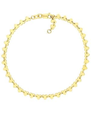 HAWLEY ST 14K Heart Bracelet - Metallic