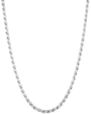 Italian Silver Chain Necklace - White