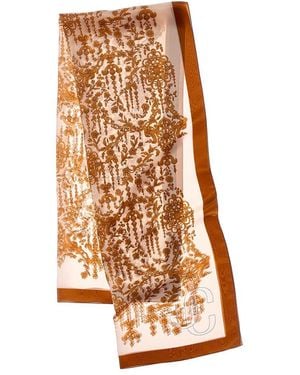 Jimmy Choo Silk Scarf - Brown