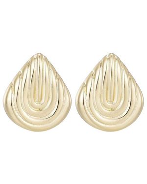 Adornia 14K Plated Deco Stud Earrings - Natural