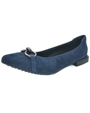 The Flexx Raven Suede Flat - Blue