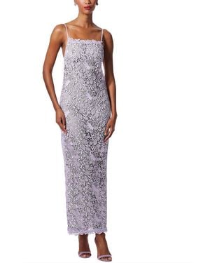 Carolina Herrera Thin Strap Lace Column Gown - Purple