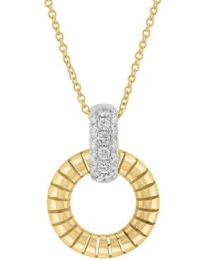 Effy Fine Jewelry 14K 0.35 Ct. Tw. Diamond Necklace - Metallic