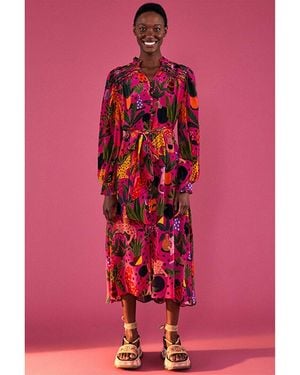 FARM Rio Pop Leopards Chemise Dress - Pink