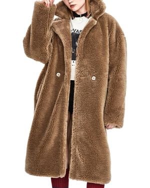 COATME Long Wool Jacket - Brown
