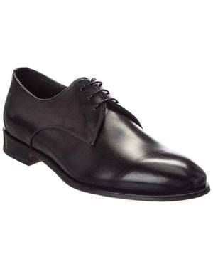 Isaia Leather Derby - Black