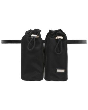 Ferragamo Double-Bottle Leather Belt Bag - Black