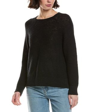 Eileen Fisher Raglan Sleeve Linen-Blend Jumper - Black