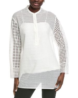 Akris Eyelet Top - White