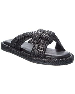 SCHUTZ SHOES Kali Leather Flat - Black