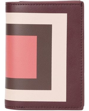 Tiffany & Fred Paris Geometric Print Leather Wallet - Pink