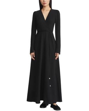 Lafayette 148 New York Wrap Front Dress - Black