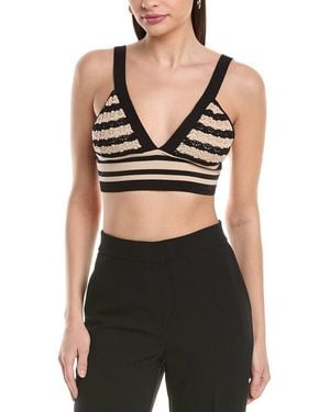L'Agence Reverie Pointelle Knit Bra - Black